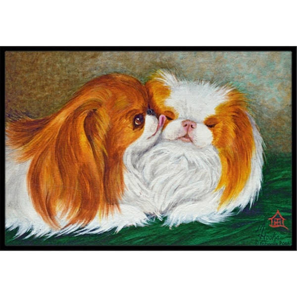 Carolines Treasures Japanese Chin Best Friends Indoor and Outdoor Mat- 18 x 27 in. MH1045MAT - main